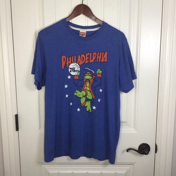 Homage TMNT Raphael X Philadelphia 76ers in Blue Size Large. - Picture 2 of 7